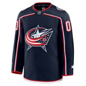 Män Ishockey Columbus Blue Jackets tröja med eget tryck Fanatics Premium 2024-25 Navy Hemma